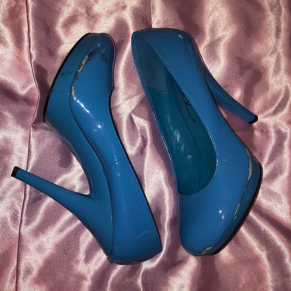 Ellie Shoes 521-femme-w Dress Pump, Blue, 10